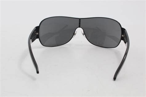 Versace Unisex Black Shield Wrap Sunglasses Model 2101 